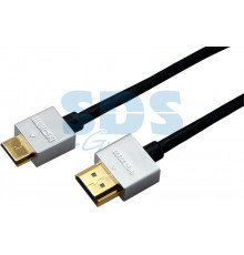 Шнур HDMI - mini HDMI gold 3М Ultra Slim (блистер) REXANT