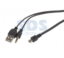 USB-AUX кабель на miniUSB для портативных колонок 0,5м REXANT