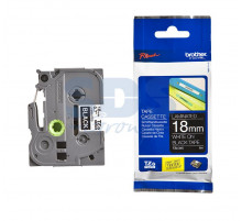 TZE345 ЛЕНТА 18MM БЕЛЫЙ НА ЧЕРНОМ