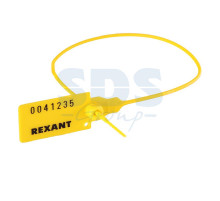 Пломба пластиковая, номерная, 320мм, желтая REXANT