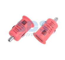 Автозарядка в прикуриватель USB (АЗУ) (5V, 1 000mA) фиолетовая REXANT