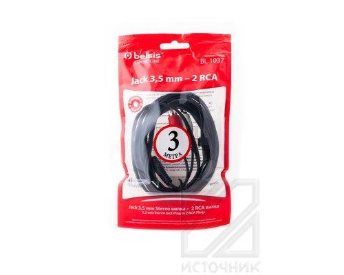 Belsis BASIC LINE BL 1037 Jack 3,5 mm Stereo вилка - 2 RCA вилка 3,0м BL1