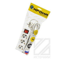 КРОНА КБ335005-Б РС-3/зем+выкл (У16-001УХЛ4) 5м (ПВС 3х0,75) BL1