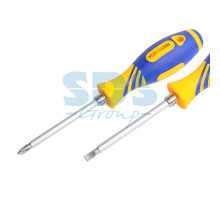 Отвертка комбинированная, двухсторонний стержень 120 мм( PH2 , SL 6 мм), двухкомпонентная рукоятка Rexant