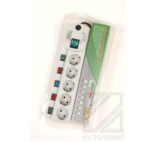MOST ELITE ERG 2м 5 розеток, белый BL1