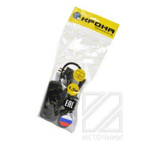 КРОНА РС-2/зем (У16-01) 1.5м (ПВС 3Х0.75) черный BL1