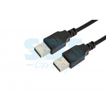 Шнур USB-A (male) - USB-A (male) 1.8M черный REXANT