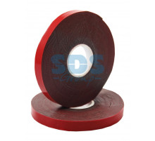 Двухсторонний скотч, красного цвета на серой основе, 6мм, 5метров REXANT