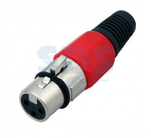 РАЗЪЕМ CANON гнездо XLR на шнур красный REXANT