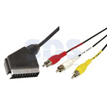 Шнур SCART - 3 RCA 1.5М REXANT