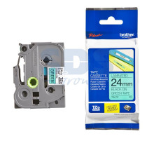 TZE751 ЛЕНТА 24MM ЧЕРНЫЙ НА ЗЕЛЕНОМ