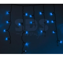 Гирлянда Айсикл (бахрома) светодиодный, 4,8 х 0,6 м, черный провод, 220В, диоды синие, NEON-NIGHT