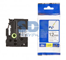 TZEFX231 ЛЕНТА 12MM ЧЕРНЫЙ НА БЕЛОМ ГИБКАЯ