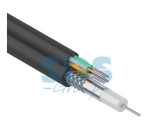 Кабель для видеонаблюдения ККСВ-П + 4х0.5мм., 100м., черный REXANT