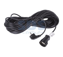 Удлинитель шнур 30м (1 роз.) 3х0.75 с заземлением черный REXANT (Сделано в РОССИИ)