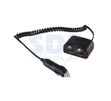 Разветвитель автоприкуривателя 2гн шнур спираль 1.5М REXANT