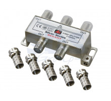 ДЕЛИТЕЛЬ ТВ x 4 + 5шт. F 