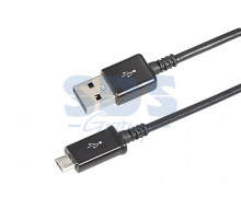 USB кабель microUSB длиный штекер 1М черный
