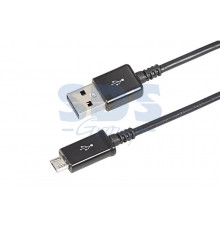 USB кабель microUSB длиный штекер 1М черный