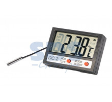 Термометр электронный REXANT комнатно-уличный с часами