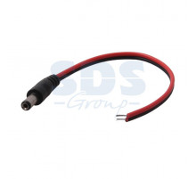 РАЗЪЁМ питания штекер 2.1х5.5x10мм с проводом 20см REXANT