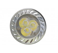 Лампа светодиодная, 3W, 220V, цоколь-GU10, цвет белый