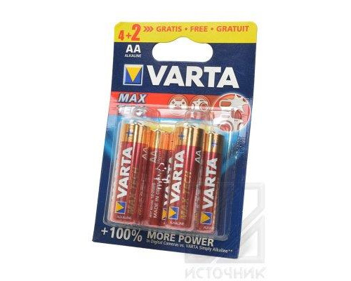 VARTA MAX TECH 4706 LR6 4+2шт BL6