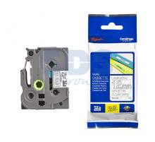 TZE135 ЛЕНТА 12MM БЕЛЫЙ НА ПРОЗРАЧНОМ