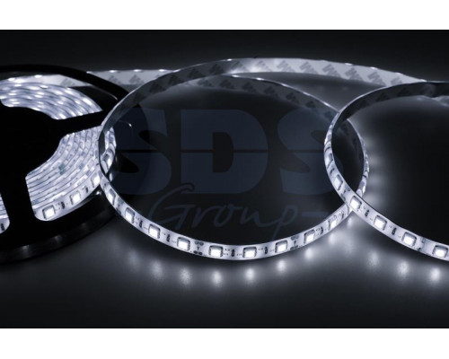 LED лента открытая, ширина 10 мм, IP23, SMD 5050, 60 диодов/метр, светоотдача 18 LM/1 LED, 12V, цвет светодиодов белый LAMPER