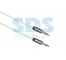 Аудио кабель AUX 3.5 мм шнур силикон 1M белый