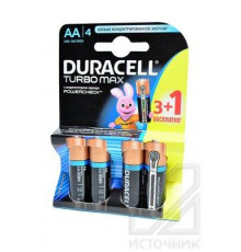 DURACELL TURBO MAX LR6 3+1 бесплатно BL4 NEW