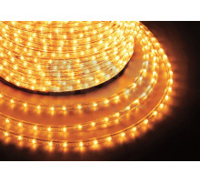 Дюралайт светодиодный, постоянное свечение(2W), желтый, 220В, бухта 100м