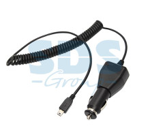 Автозарядка с индикатором mini USB (АЗУ) (5V, 2 000mA) шнур спираль до 2М REXANT