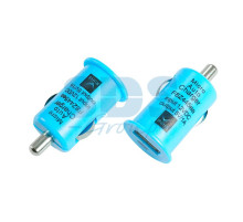 Автозарядка в прикуриватель USB (АЗУ) (5V, 1 000mA) синяя REXANT