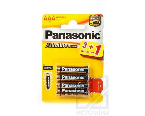 Panasonic Alkaline Power LR03APB/4BP 3+1F RU LR03 3+1шт BL4