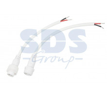 Соединительный кабель (2pin) герметичный (IP67) 2х1,0мм² 300V белый REXANT