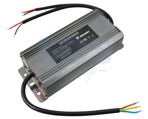 Источник питания 110-220V AC/12V DC, 9А, 100W с проводами, влагозащищенный (IP67)