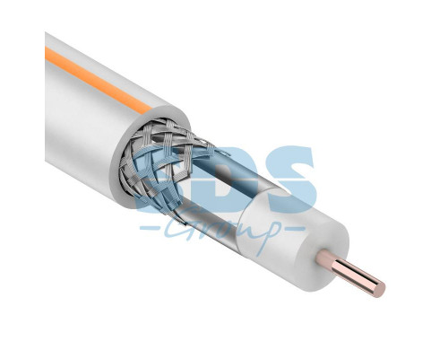 Кабель SAT 50 M, Cu/Al/Al, (75%), 75 Ом, 100м., белый PROCONNECT