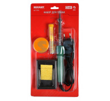 Набор для пайки №11 (паяльник 40Вт, подставка, губка для удаления припоя, канифоль, припой) REXANT