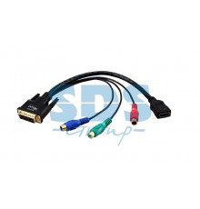 ПЕРЕХОДНИК шт.DVI - гн.HDMI + 3гн.RCA (провод) GOLD REXANT