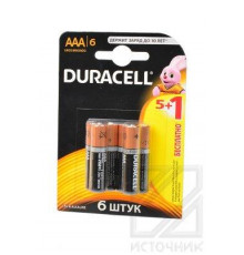 DURACELL LR03 5+1шт BL6