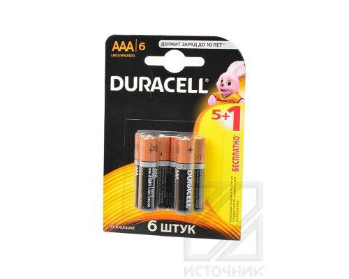 DURACELL LR03 5+1шт BL6