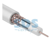 Кабель RG-59U+Cu, (64%), 75 Ом, 100м., белый REXANT