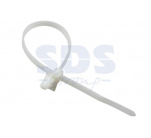 Хомут кабельный с крепежным пистоном 4.8 х 190 мм 100 шт белый REXANT