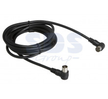 Шнур TV PLUG - TV JACK 1.5М Угловой Черный REXANT