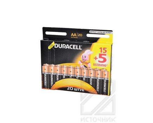 DURACELL LR6 15+5 бесплатно BL20