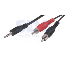 Шнур 3.5мм стерео штекер - 2 RCA 10М REXANT