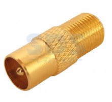 ПЕРЕХОД гнездо F - штекер TV GOLD REXANT