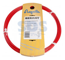 Протяжка кабельная (мини УЗК в бухте), 15м, стальная пластина + полипропилен, d=4мм, латунный наконечник, заглушка.