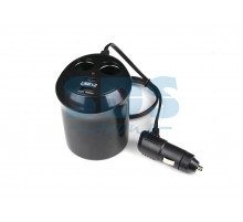 Разветвитель автоприкуривателя W228 стакан 2гн 2хUSB (5V 1 000mA) REXANT